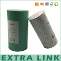 Alta qualidade de papel kraft tubo de placa cinza embalagem caixas de chá caddy com tampa